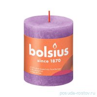 Свеча Рустик 8 х 6,8 см &quot;Shine /Яркий фиолет /Bolsius&quot; (время горения 35 ч) / 278285