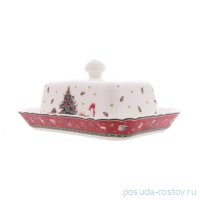 Маслёнка 17 х 12 х 2,6 см &quot;Christmas world /Bordo&quot; / 337488