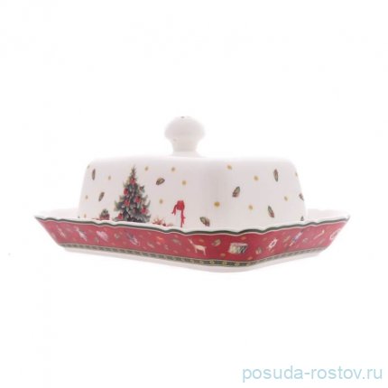 Маслёнка 17 х 12 х 2,6 см &quot;Christmas world /Bordo&quot; / 337488