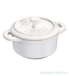 Кокот 10 см с крышкой античный слоновая кость &quot;STAUB&quot; / 218320