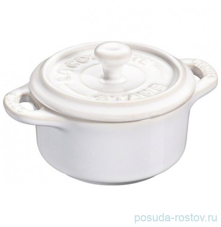 Кокот 10 см с крышкой античный слоновая кость &quot;STAUB&quot; / 218320