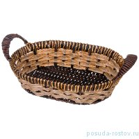 Корзинка 28 х 20 х 7 /11 см с ручками &quot;Натурель /Золотой кант&quot; / 210364