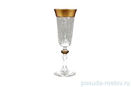 Бокалы для шампанского 150 мл 6 шт &quot;Хрусталь с золотом&quot; / 094918