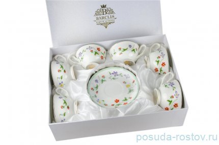 Набор чайных пар 6 шт фарфор &quot;Мира&quot; / 075672