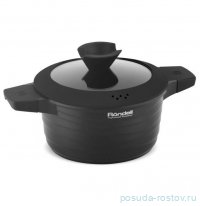 Кастрюля 20 см со стеклянной крышкой 2,7 л чёрная &quot;Walzer&quot; / 275977