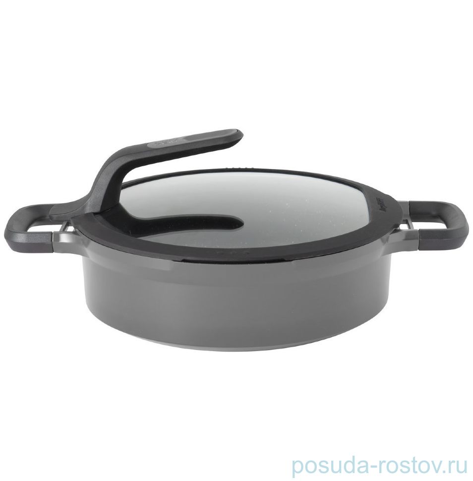 Сотейник 26 см с двумя ручками с крышкой 3,9 л "Gem grey" / 162392