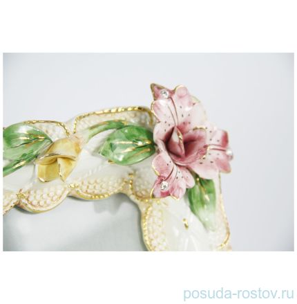 Фоторамка-Зеркало 30 х 25 х 5 см керамика &quot;Lanzarin Ceramiche /Цветы&quot; / 078198