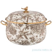 Кастрюля 26 см с крышкой эмалированная 7,5 л &quot;agness /винтаж /королевский сад&quot; / 210635