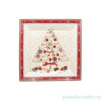 Блюдо 22 см квадратное &quot;Christmas world /Multi&quot; / 230087