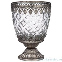 Подсвечник 11 х 11 х 16,5 см н/н &quot;измир&quot; с металлическими элементами / 272891