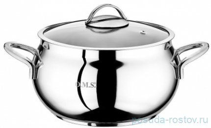 Кастрюля 20 х 12 см со стеклянной крышкой 3,7 л &quot;SINGLE COOKWARE&quot; / 284245