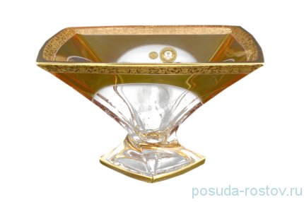 Ваза для фруктов 32 см н/н &quot;Квадро /Амбер с золотом&quot; / 099974