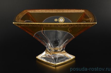 Ваза для фруктов 32 см н/н &quot;Квадро /Амбер с золотом&quot; / 099974