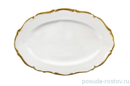 Блюдо 32 см овальное &quot;Корона /Престиж /золото&quot; / 155893