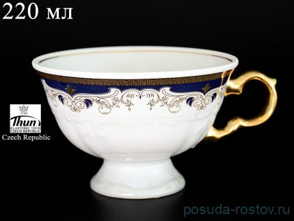 Набор чайных пар 220 мл 6 шт &quot;Мария-Луиза /Лилии на синем&quot; / 056407