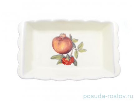 Блюдо для запекания 25,5 х 15 см прямоугольное &quot;Artigianato ceramico /Гранат&quot; / 232988