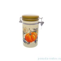 Банка для сыпучих продуктов 750 мл с зажимом &quot;Тыква&quot; / 231215