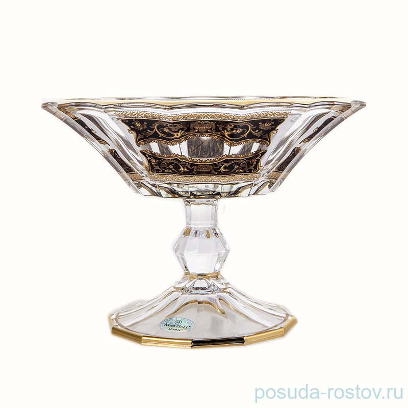 Ваза для конфет 18 см н/н "Astra Gold /Империя чёрная" / 221718