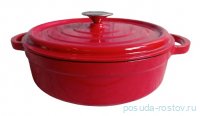 Сотейник 24 см чугунный с эмалевым покрытием красный 2,8 л &quot;ENAMEL IRON CASTING SETS&quot; / 296897