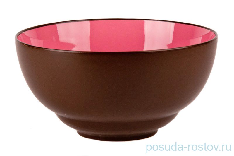 Салатник 20 см коричневый, розовый внутри "Вехтерсбах" / 034600