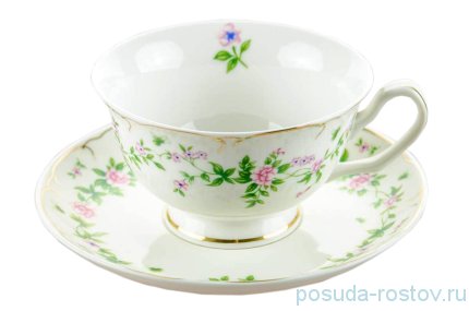 Набор чайных пар 6 шт фарфор &quot;Одри&quot; / 075673