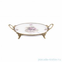 Блюдо 37 х 30 см круглое н/н с ручками &quot;Миниатюра&quot; / 281441