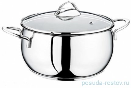 Кастрюля 22 х 12 см со стеклянной крышкой 4,3 л &quot;SINGLE COOKWARE&quot; / 284273
