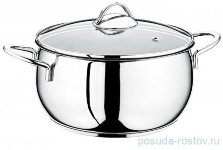 Кастрюля 22 х 12 см со стеклянной крышкой 4,3 л "SINGLE COOKWARE" / 284273