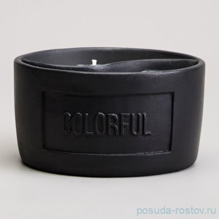 Свеча в стакане yin yang dark amber 11,3*6,4 см / 367108