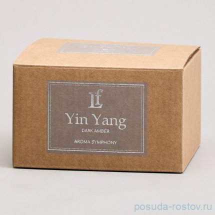 Свеча в стакане yin yang dark amber 11,3*6,4 см / 367108