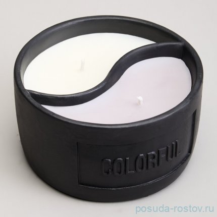 Свеча в стакане yin yang dark amber 11,3*6,4 см / 367108