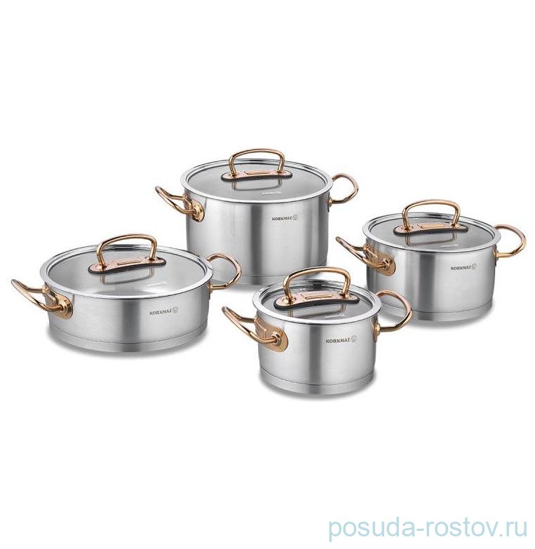 Набор кастрюль 8 педметов "ProLine Rosegold" / 272072