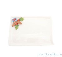 Блюдо 35 х 24 см прямоугольное &quot;Christmas world /Pinecone&quot; / 270980