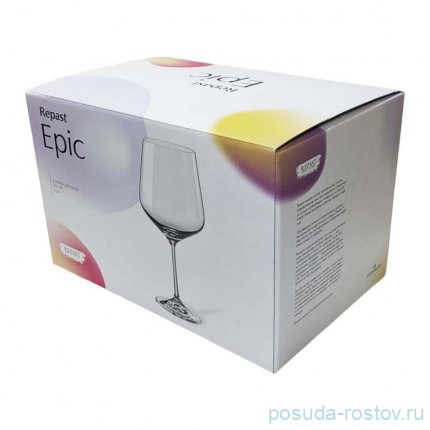 Бокалы для красного вина 570 мл 6 шт &quot;Epic /Без декора&quot; / 355227