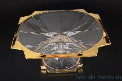 Ваза для фруктов 33 см н/н плоская &quot;Метрополитэн /Золотой кант&quot; R-G / 122398
