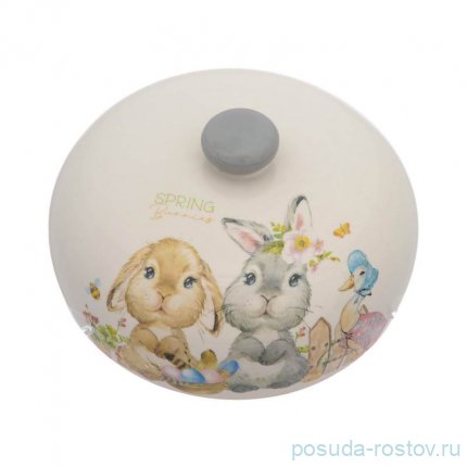 Блюдо для блинов 23 х 9,7 см с крышкой круглое &quot;Spring Bunnies&quot; / 279995