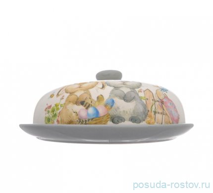 Блюдо для блинов 23 х 9,7 см с крышкой круглое &quot;Spring Bunnies&quot; / 279995