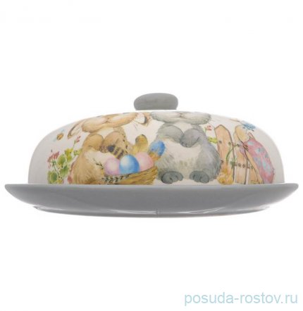 Блюдо для блинов 23 х 9,7 см с крышкой круглое &quot;Spring Bunnies&quot; / 279995