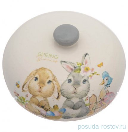 Блюдо для блинов 23 х 9,7 см с крышкой круглое &quot;Spring Bunnies&quot; / 279995