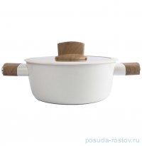 Кастрюля 20 см с крышкой антипригарное покрытие молочная 2,2 л &quot;Palisander&quot; / 374687