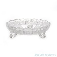 Ваза для конфет 18 см на 3-х ножках &quot;Glasspo /Хрусталь резной&quot; / 049184