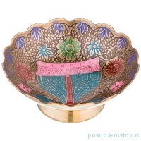 Розетка 10 х 10 х 3,5 см н/н цветная эмаль /латунь / 195608