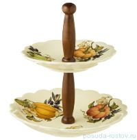Этажерка 2-х ярусная h-32 см &quot;Artigianato ceramico /Тыква&quot; (22, 29 см) / 149469
