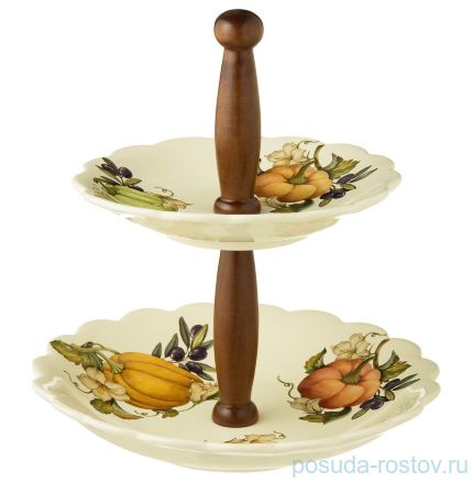 Этажерка 2-х ярусная h-32 см &quot;Artigianato ceramico /Тыква&quot; (22, 29 см) / 149469