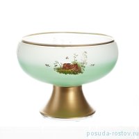 Фруктовница 26 см н/н матово-бело-зелёная &quot;Охота /Заяц&quot; / 169618
