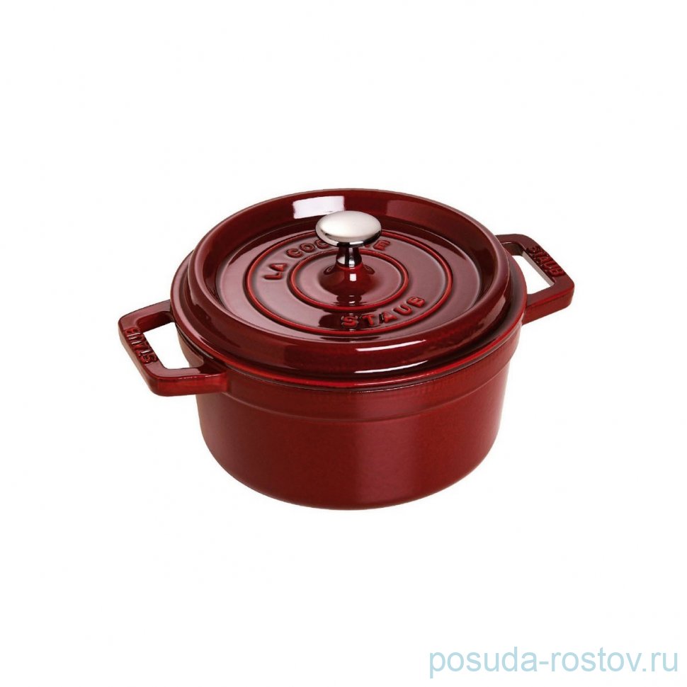 Кокот 26 см с крышкой гранатовый 5,2 л "STAUB" / 252713
