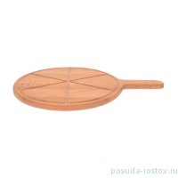 Разделочная доска 40 х 28 х 1,6 см круглая с ручкой  / 250766