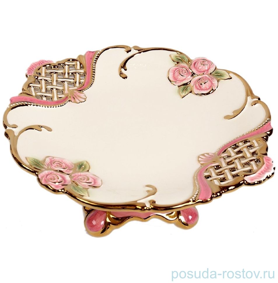 Фруктовница круглая н/н "Розы розовые /Royal Classics" 13 / 150996