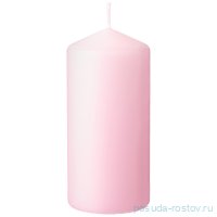 Свеча столбик 7 х 15 см /розовая / 283025
