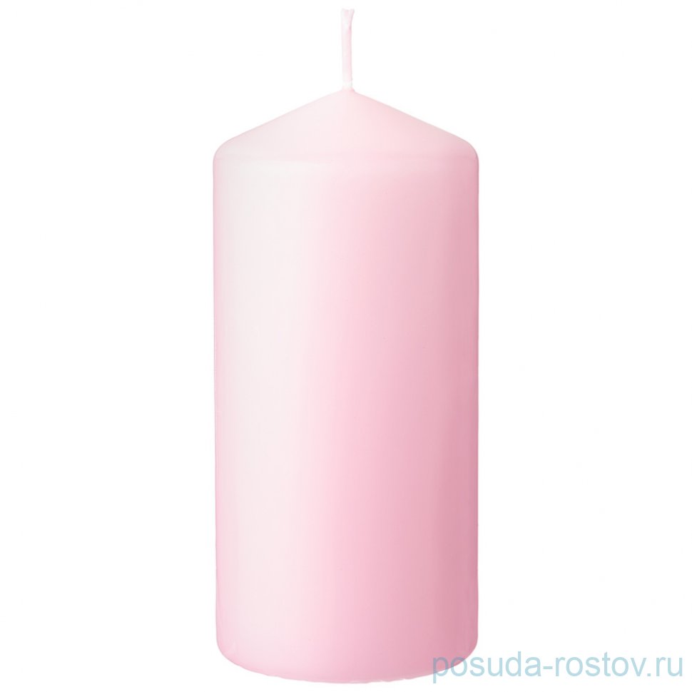 Свеча столбик 7 х 15 см /розовая / 283025